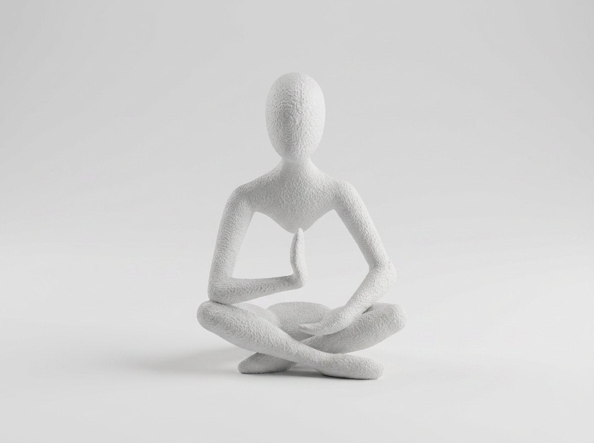 Ro meditationsskulptur i Vit