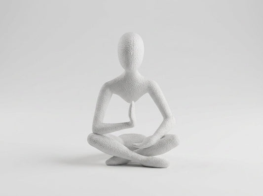 Ro meditationsskulptur i Vit