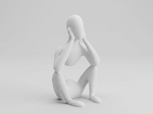 Stillhet skulptur vit