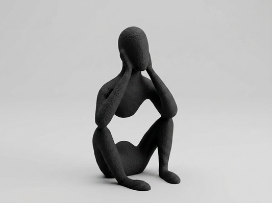 Stillhet skulptur svart
