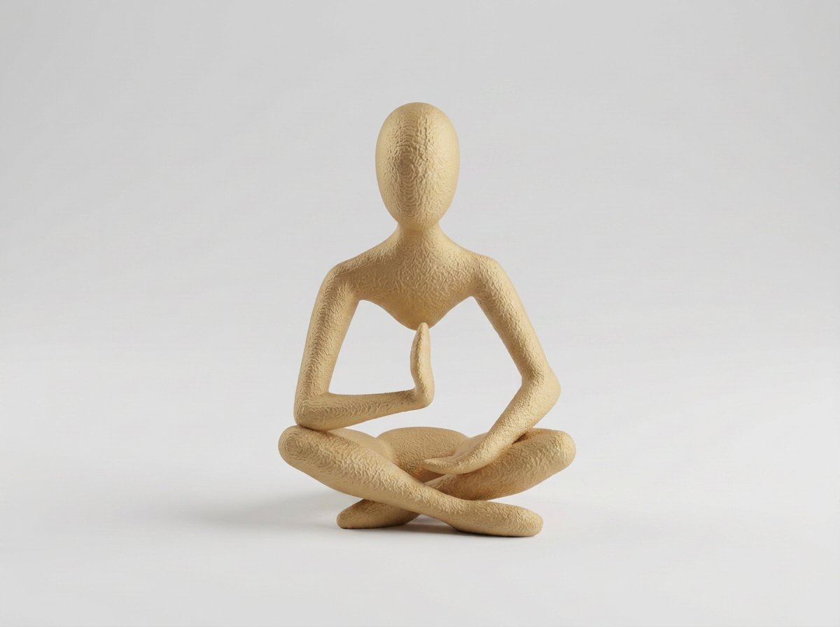 Ro meditationsskulptur i Guld