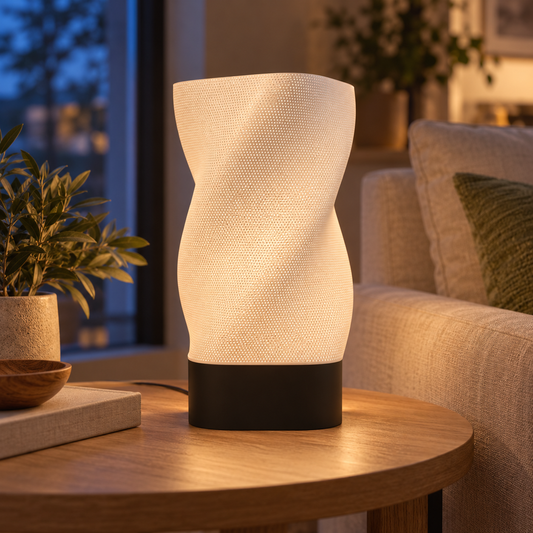 GLÄNTA - bordslampa med böljande form